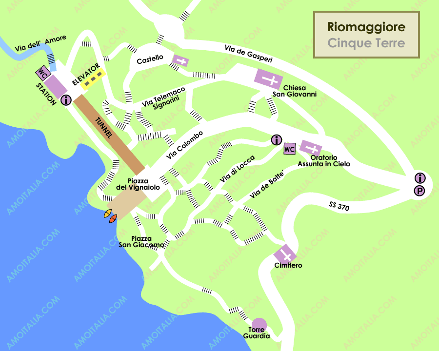 Cinqueterre Riomaggiore Map