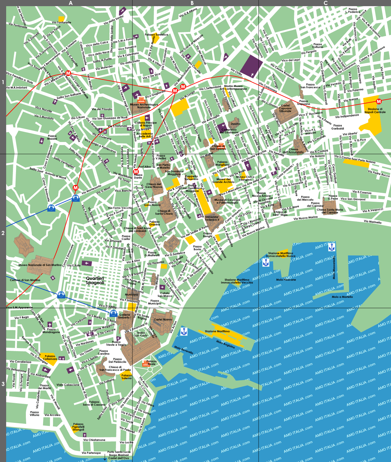 Map of Naples