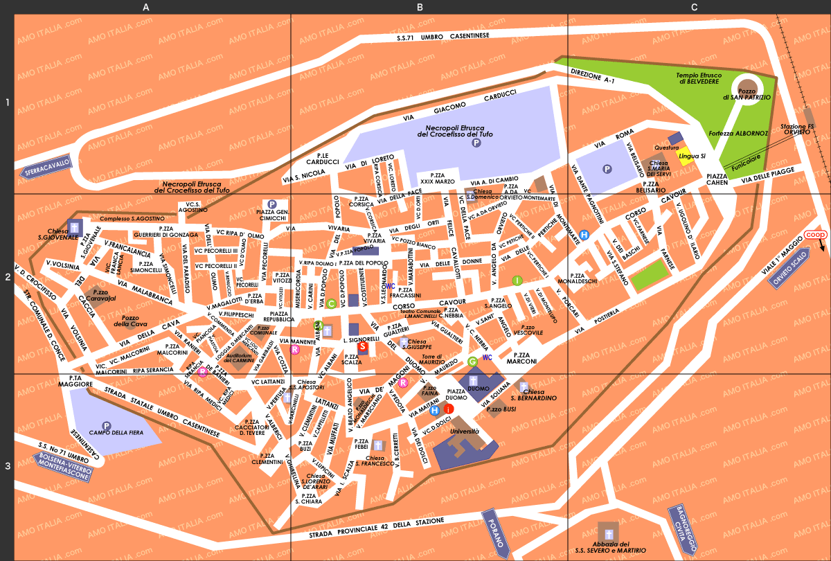 Orvieto Map | Travel Guide AMOITALY